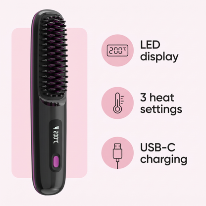 LED display, 3 heat settings and USB-C charging